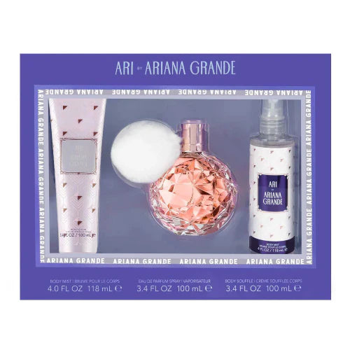 GIFT SET ARIANA GRANDE ARI (3PC) 3.4 OZ SG +3.4 B/S+3.4 OZ EDP SP