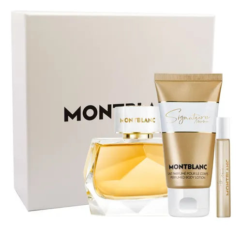 GIFT SET MONTBLANC SIGNATURE ABSOLUTE (3 PC) 3.0 EDP SP / 3.4 OZ BL /0.25 OZ EDP SP