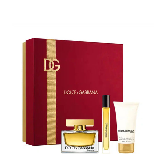 GIFT SET D&G THE ONE (3PC) 2.37 OZ EDP /0.34 OZ EDP1.7 OZ B/L
